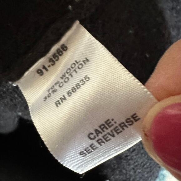 Cableas Sweater Womens MEDIUM Full Zip Wool Blend Gorpcore Outdoor Black Hiking - Picture 10 of 13